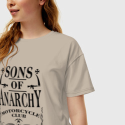Женская футболка хлопок Oversize Сыны Анархии Whiskey - фото 2