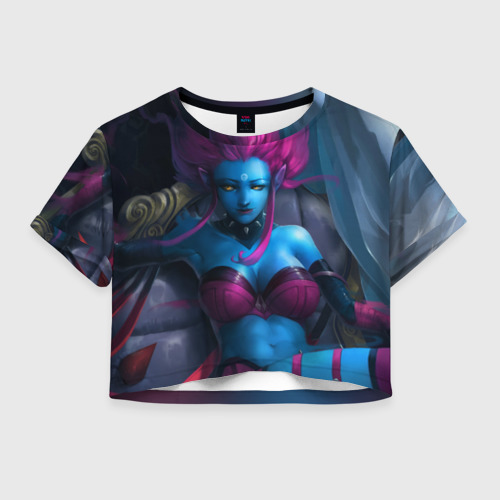 Женская футболка Crop-top 3D Hair Evelynn, цвет 3D печать