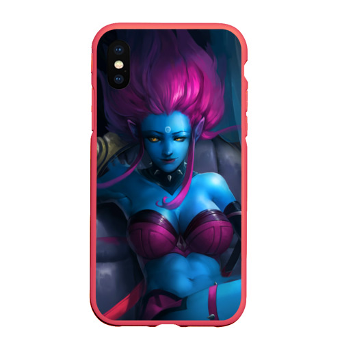 Чехол для iPhone XS Max матовый Hair Evelynn, цвет красный