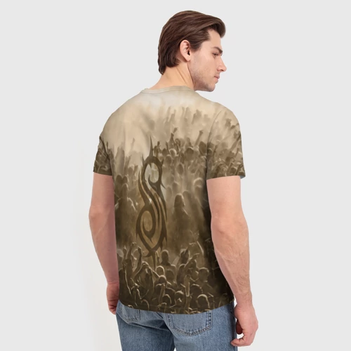 Мужская футболка 3D с принтом Slipknot, вид сзади #2