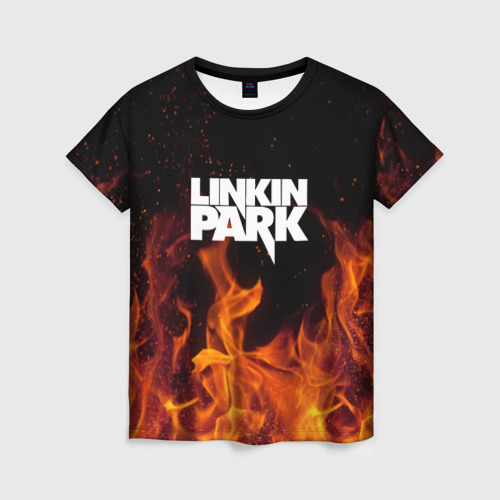 Женская футболка 3D с принтом Linkin park, вид спереди #2
