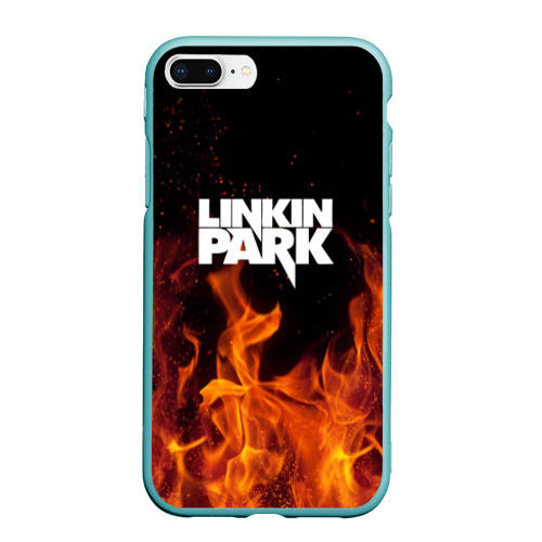 Чехол для iPhone 7Plus/8 Plus матовый Linkin Park, цвет мятный