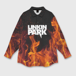 Мужская рубашка oversize 3D Linkin Park