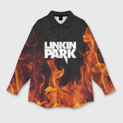 Женская рубашка oversize 3D Linkin Park