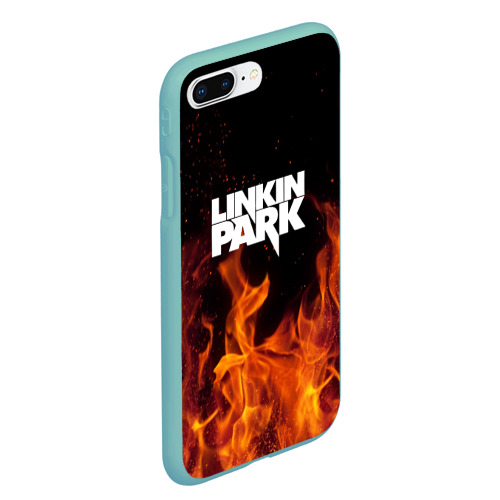 Чехол для iPhone 7Plus/8 Plus матовый Linkin Park, цвет мятный - фото 3