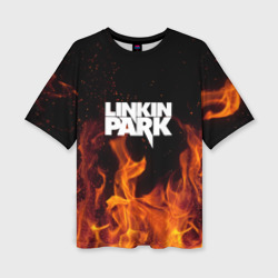 Женская футболка oversize 3D Linkin Park