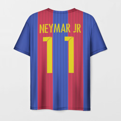 Футболка с принтом Neymar форма для мужчины, вид сзади №1. Цвет основы: белый