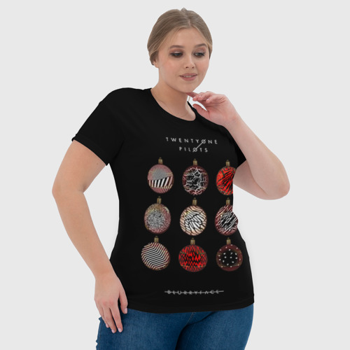Женская футболка 3D с принтом Новогодний рок, фото #4