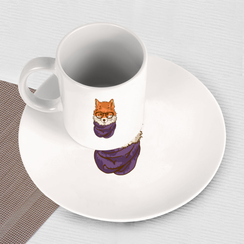 Набор: тарелка + кружка Лисица - фото 3