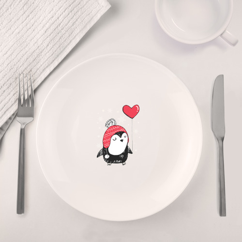 Набор: тарелка + кружка Пингвин с шариком - фото 4