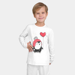 Детская пижама с лонгсливом хлопок Пингвин с шариком - фото 2