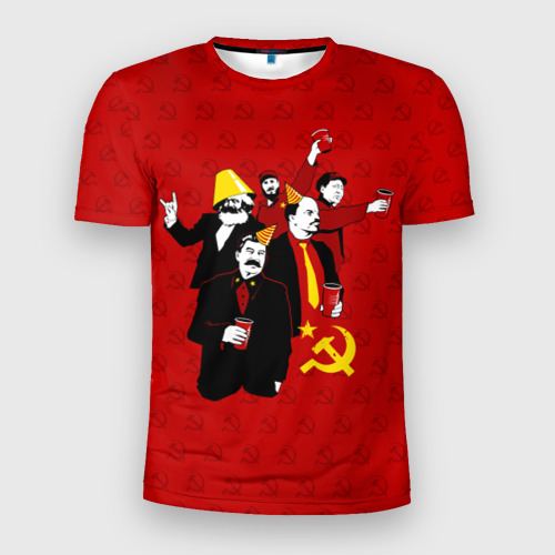 Мужская футболка 3D Slim Communist Party, цвет 3D печать