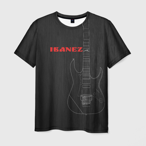 Мужская футболка с принтом Ibanez, вид спереди №1