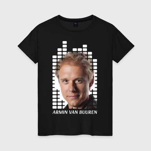 Женская футболка хлопок EQ - Armin van Buuren, цвет черный