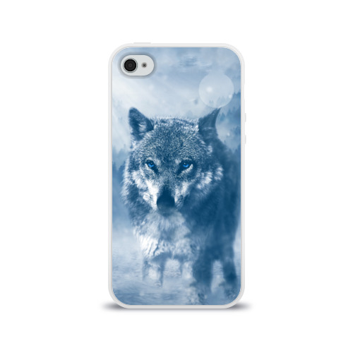 Чехол для Apple iPhone 4/4S силиконовый глянцевый Волк Фото 01 Чехол для Apple iPhone 4/4S силиконовый глянцевый Волк Фото 01