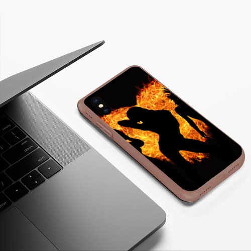 Чехол для iPhone XS Max матовый Гоу-гоу: танец огня, цвет коричневый - фото 5