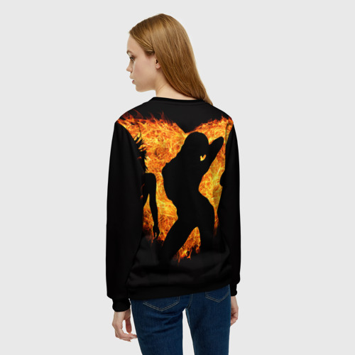 Женский свитшот 3D Гоу-гоу: танец огня, цвет 3D печать - фото 4