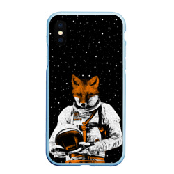 Чехол для iPhone XS Max матовый Лис космонавт
