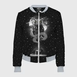 Женский бомбер 3D Ночная сова