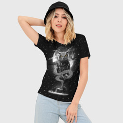 Женская футболка 3D Slim Ночная сова - фото 2