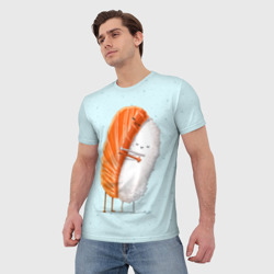 Мужская футболка 3D Суши друзья - фото 2