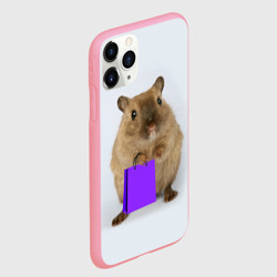 Чехол для iPhone 11 Pro Max матовый Хомяк с сумкой - фото 2