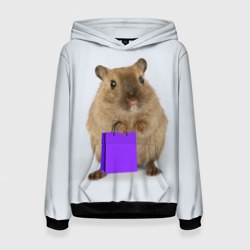 Женская толстовка 3D Хомяк с сумкой