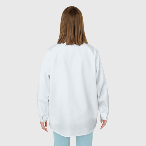 Женская рубашка oversize 3D с принтом Хомяк с сумкой, вид сзади #2