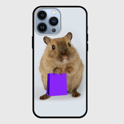 Чехол для iPhone 13 Pro Max Хомяк с сумкой