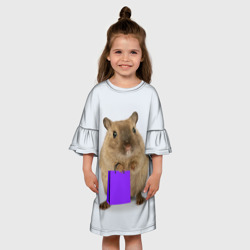 Детское платье 3D Хомяк с сумкой - фото 2
