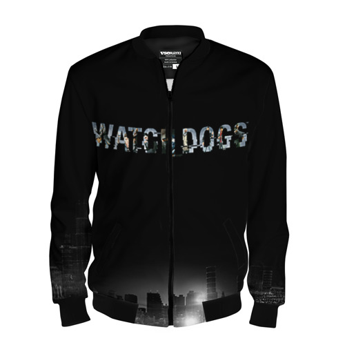 Мужской бомбер 3D Watch Dogs 2, цвет черный