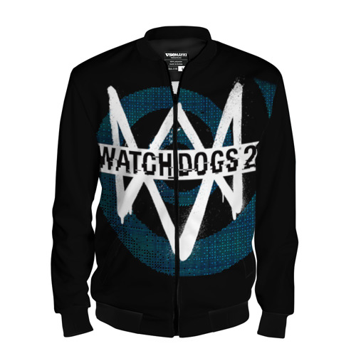 Мужской бомбер 3D Watch Dogs 2, цвет черный