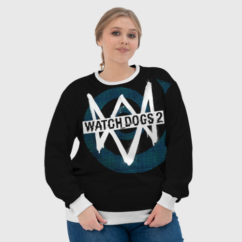 Женский свитшот 3D Watch Dogs 2, цвет 3D печать - фото 6