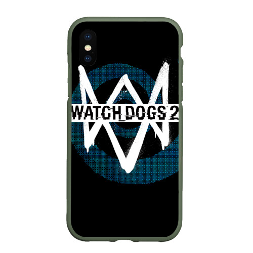 Чехол для iPhone XS Max матовый Watch Dogs 2, цвет темно-зеленый