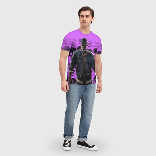 Мужская футболка 3D Watch Dogs 2, цвет 3D печать - фото 5