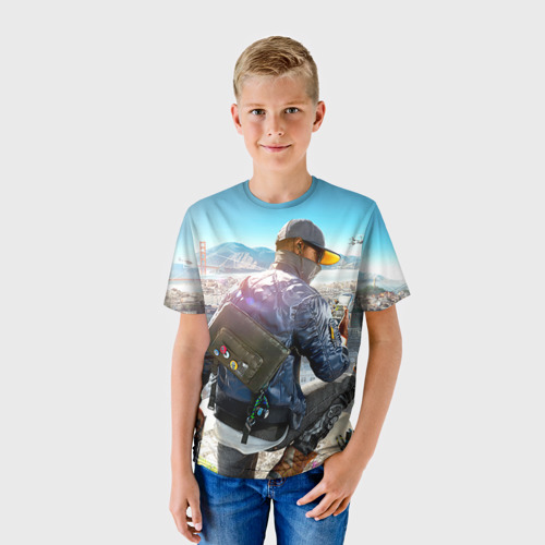 Детская футболка 3D Watch Dogs 2, цвет 3D печать - фото 3