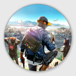 Круглый коврик для мышки Watch Dogs 2