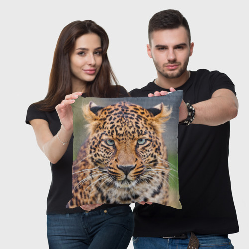 Подушка 3D Леопард суровый - фото 3