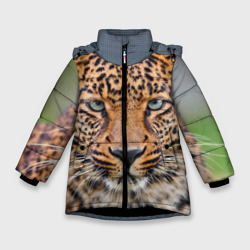 Зимняя куртка для девочек 3D Леопард
