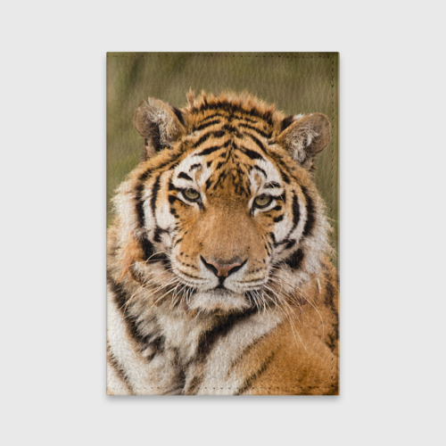 Обложка для паспорта матовая кожа Тигр, цвет зеленый