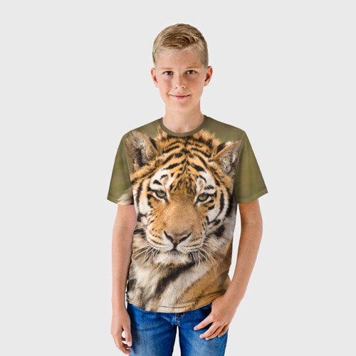 Детская футболка 3D Тигр, цвет 3D печать - фото 3
