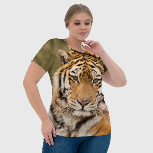 Женская футболка 3D Тигр бывалый, цвет 3D печать - фото 6