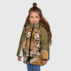 Зимняя куртка для девочек 3D Тигр - фото 2