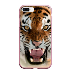 Чехол для iPhone 7Plus/8 Plus матовый Тигр молодой агрессивный