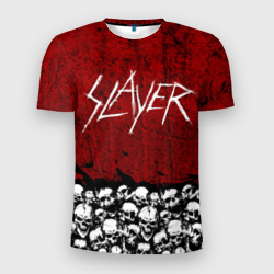 Slayer Red – Футболка приталенная с принтом купить со скидкой в -9%