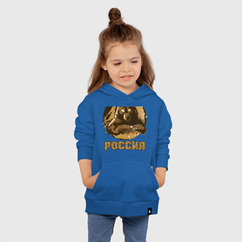 Детская толстовка хлопок с принтом Россия, вид сбоку #3