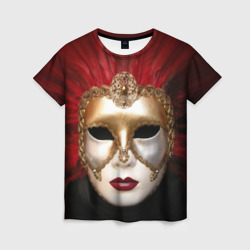 Женская футболка 3D Венецианская маска