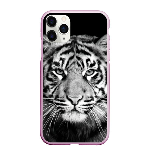 Чехол для iPhone 11 Pro матовый Тигр, цвет розовый