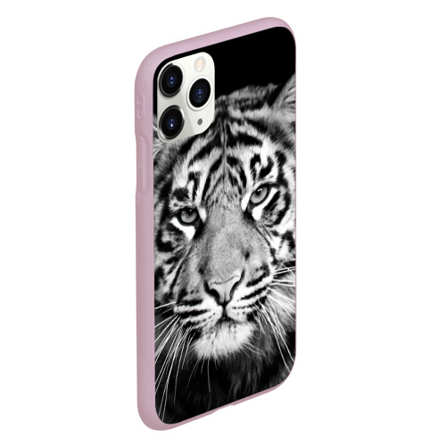 Чехол для iPhone 11 Pro матовый Тигр, цвет розовый - фото 3