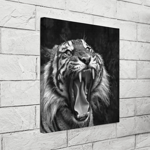 Холст квадратный Тигр  зевает - фото 3